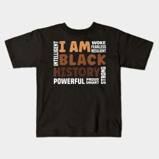 I am Black History Strong-Proud Black History Month Kids T-Shirt